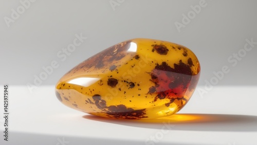 Amber: Organic Fossil Tree Resin with Yellow-Orange-Brown Hues photo