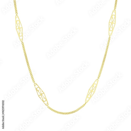 gold rope isolated on white background