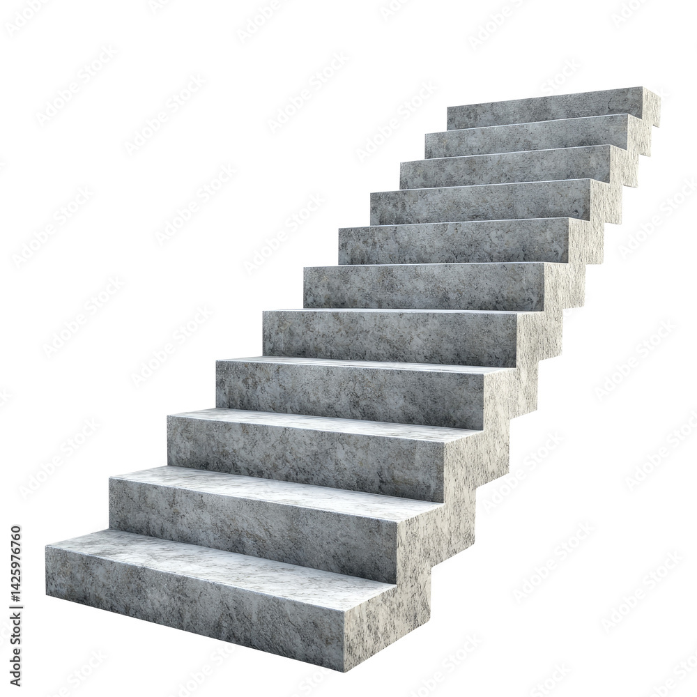 stairs to success isolated on transparent white background, clipping path stairs to success isolated on transparent white background, clipping path