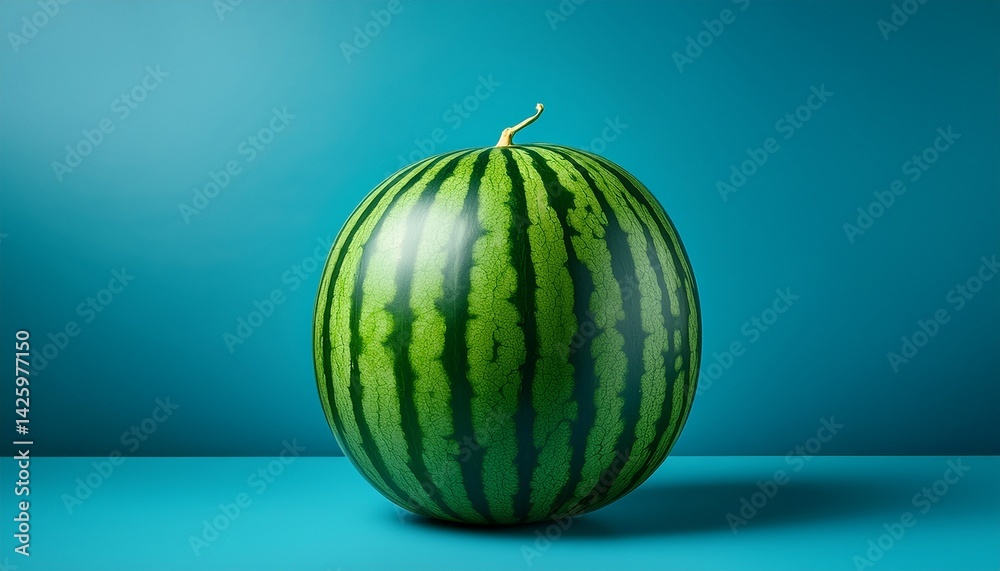 watermelon isolated on a blue watermelon isolated on a blue
