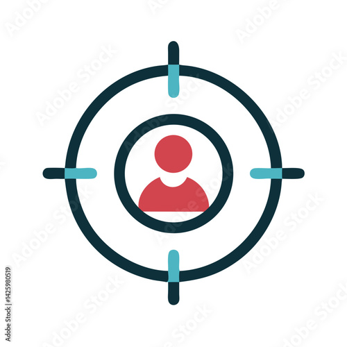 User in Focus Icon Representing Customer Targeting and Personalized Marketing