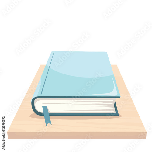 Closed retirement book on wooden table, financial planning concept