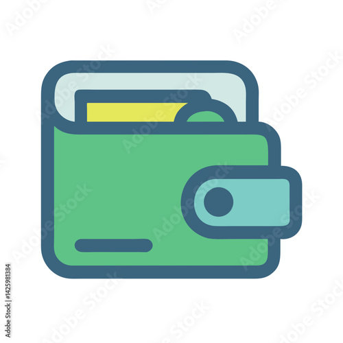 Wallet Icon Representing Personal Finance or Budget Management