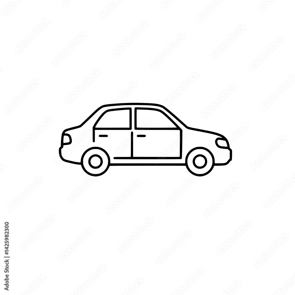 A car icon representing the concept of transportation and transportation A car icon representing the concept of transportation and transportation