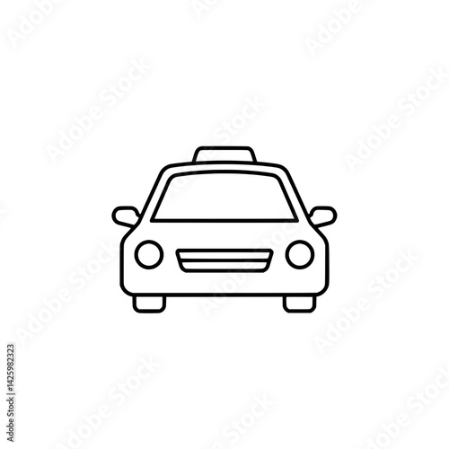 A taxi car icon representing the concept of transportation and transportation