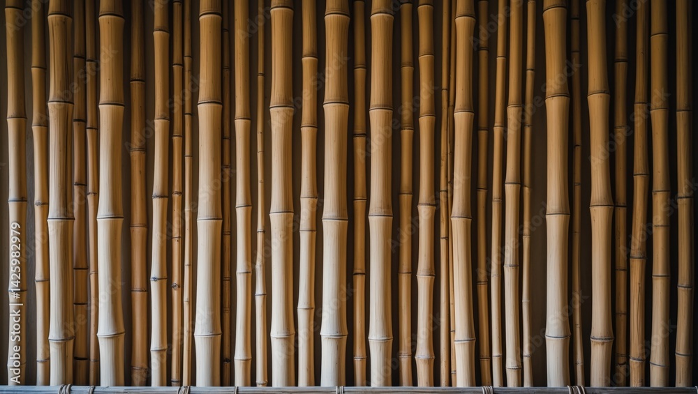 Fototapeta premium Bamboo wall construction