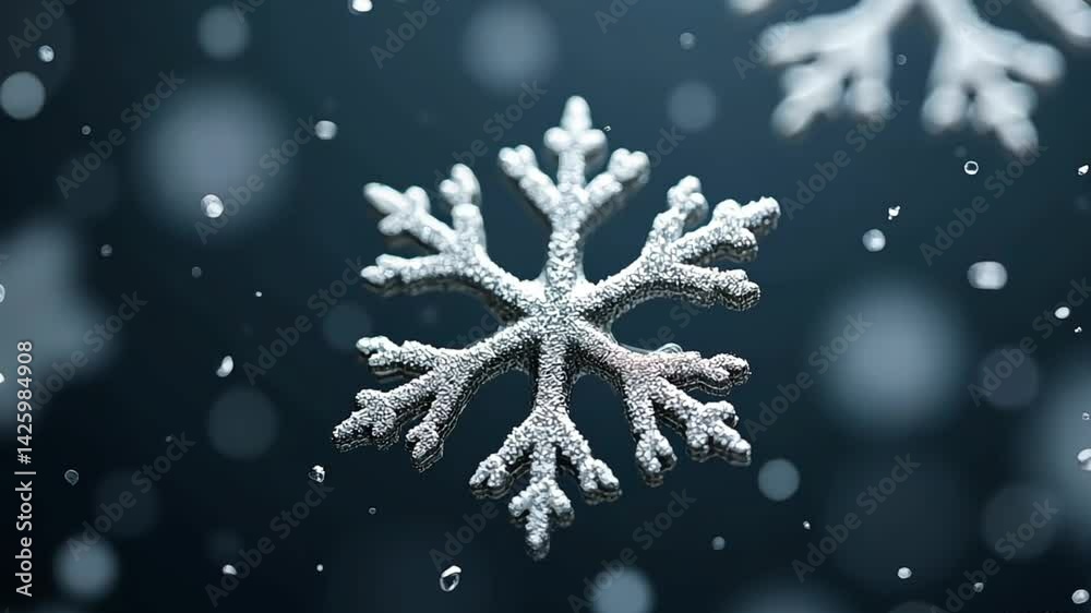 Snowflake Close-Up – Winter Nature Concept Snowflake Close-Up – Winter Nature Concept