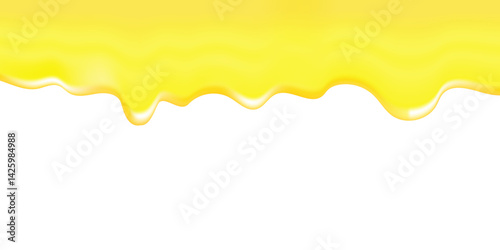 Dripping golden, yellow honey, jam background vector illustration