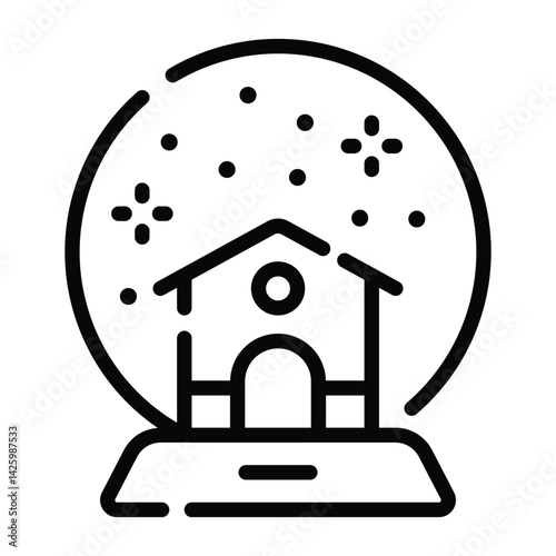 Latest line style icon showing hanging pinata ball