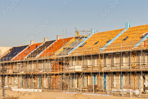 Construction of new contemporary family homes in The Netherlands
