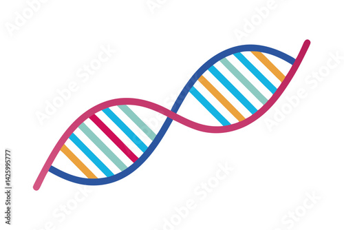 DNA Chromosome Line Vector Icon