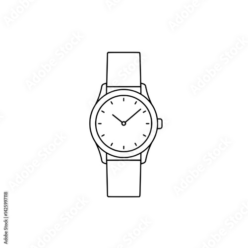 A wristwatch icon representing the concept of time management and accessories