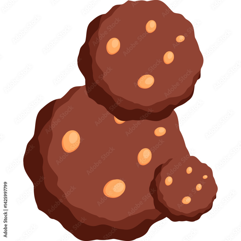 Cookies Illustration Realistic Cookies Illustration Realistic