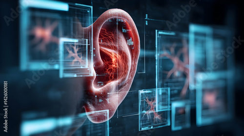 holographic human ear with technology system