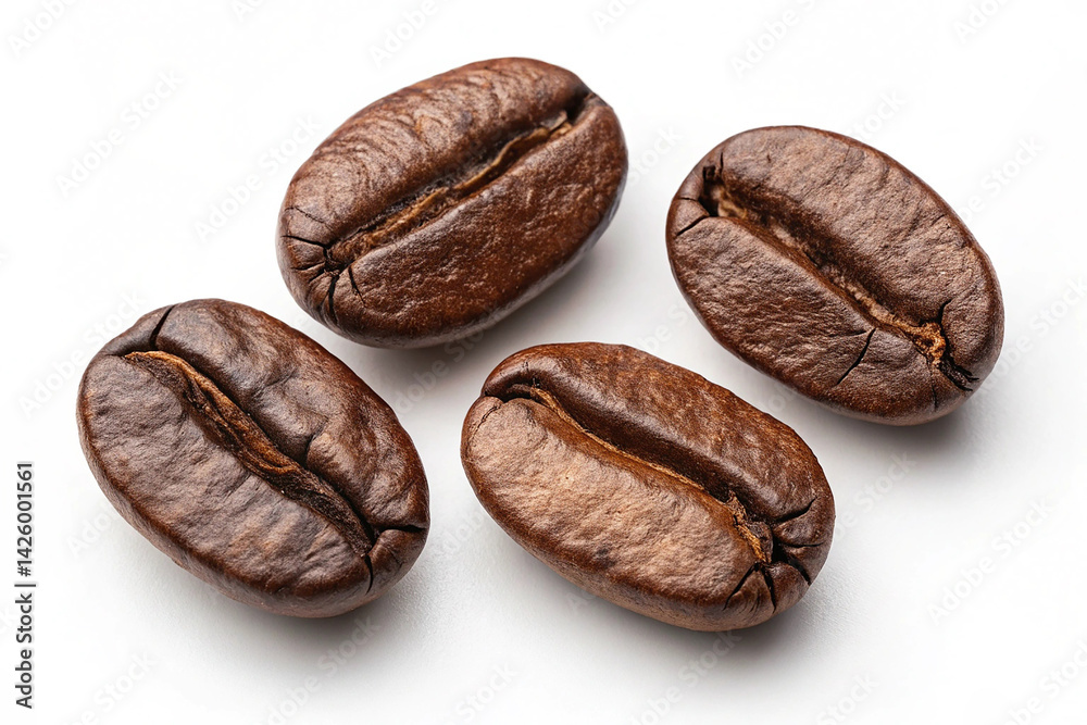 Obraz premium Coffee beans isolated on transparent background