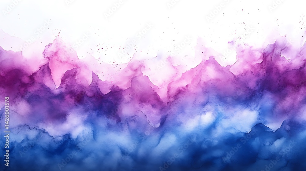 Obraz premium Gentle flowing watercolor abstract art images