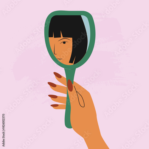 Makeup, beauty and get ready concept. Reflections in mirrors.