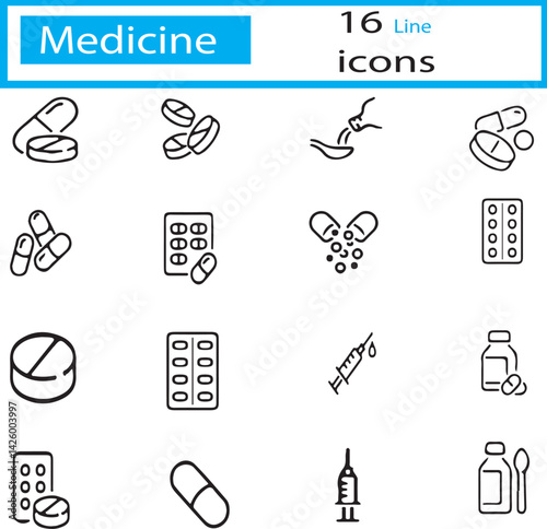 Medical Essentials – Blister Packs, Syrups, and Injectable Treatments vectors and illustrations