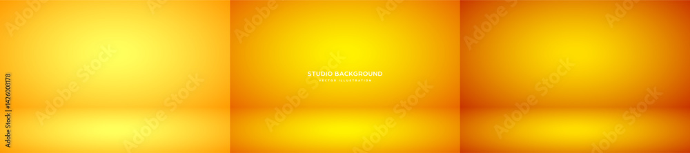 Empty studio abstract background, soft spotlight effect, smooth gradient and subtle stage lighting. Perfect for product showcases, presentations, branding, elegant display setup. Vector illustration
