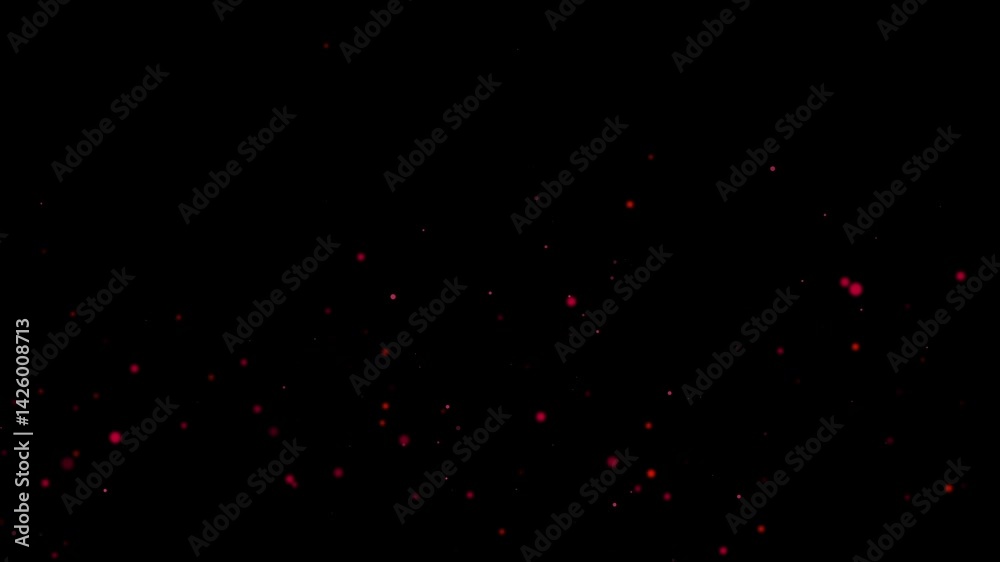 Stunning Particle Video Overlay Red Glowing Dust and Sparkles for Video Editing