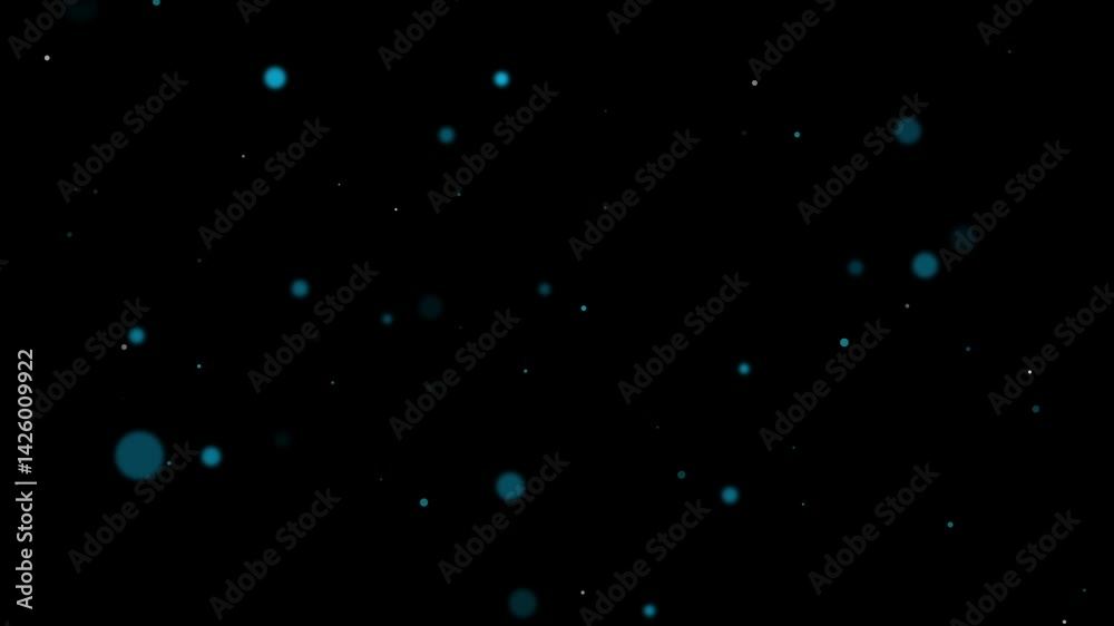 Stunning Particle Video Overlay  Ethereal Blue Glowing Particles on Black Background