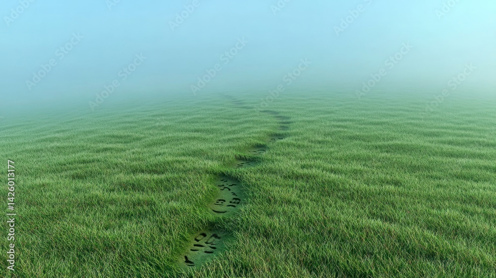 Foggy Meadow Path Foggy Meadow Path