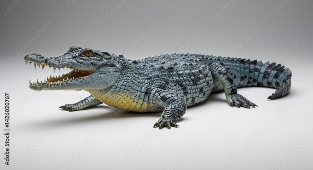 Naklejka premium Crocodile, Detailed Studio Shot