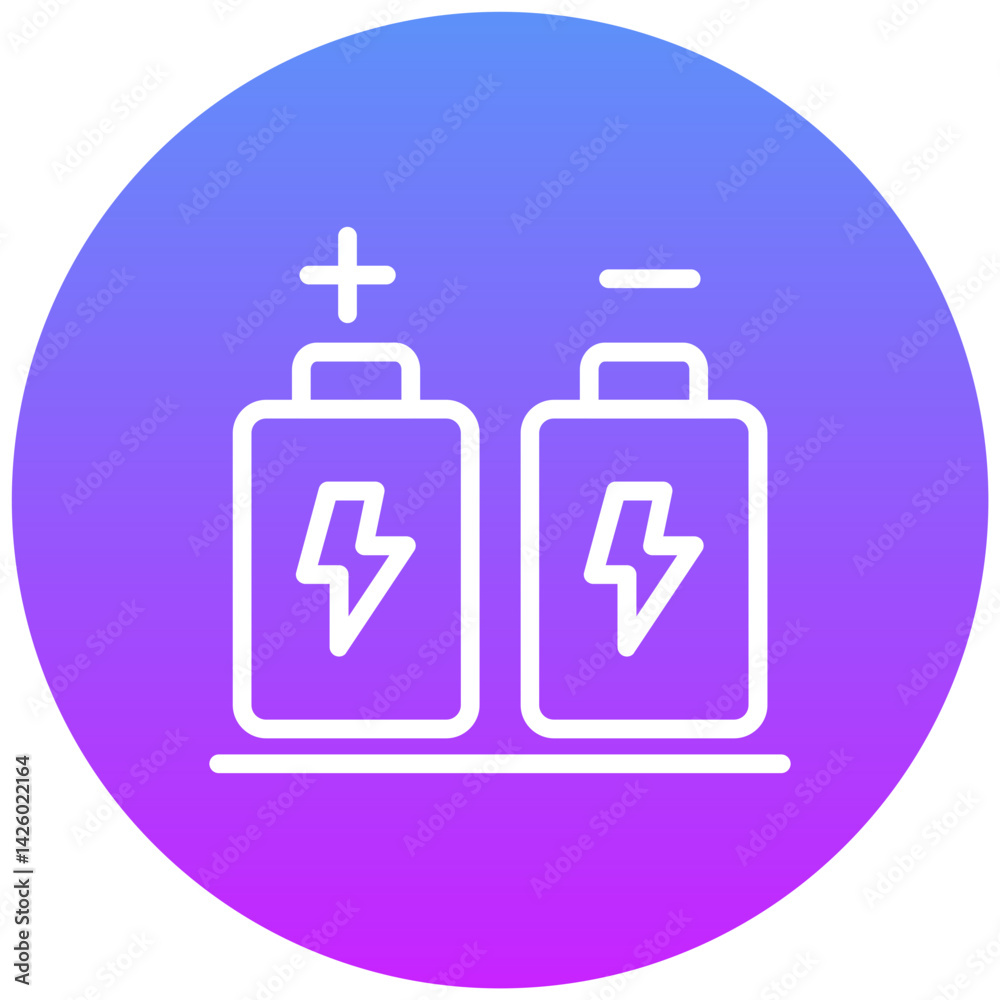 Obraz premium Many Batteries Icon