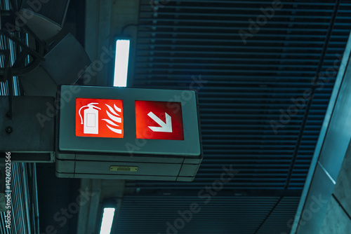 Fire Extinguisher Directional Sign with Arrow