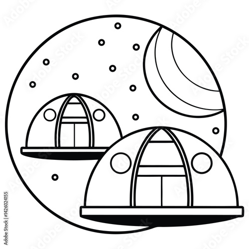 space rocket vector illustration