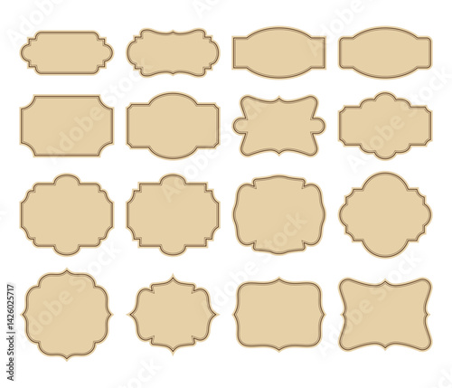 Vintage borders ornate frames vector templates isolated on white background