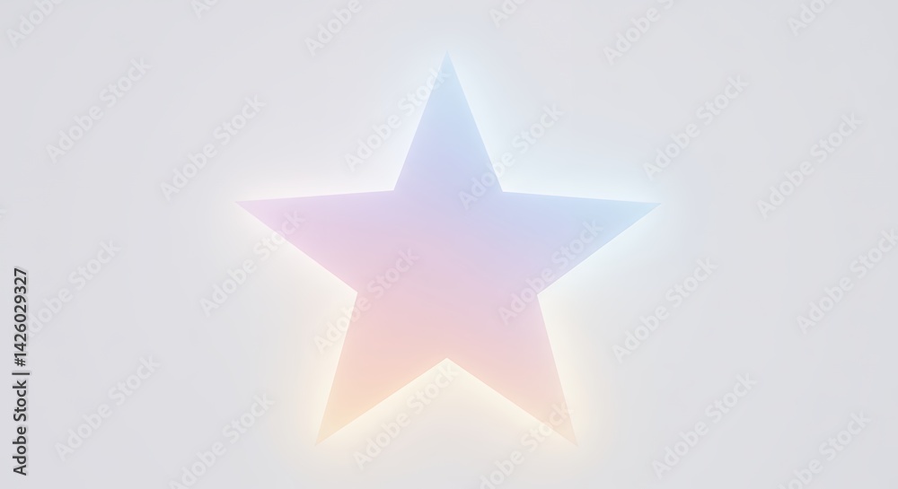Obraz premium Pastel rainbow star graphic design element