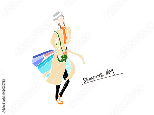 ショッピングをしている女性