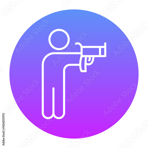 Shooting in standing position Icon