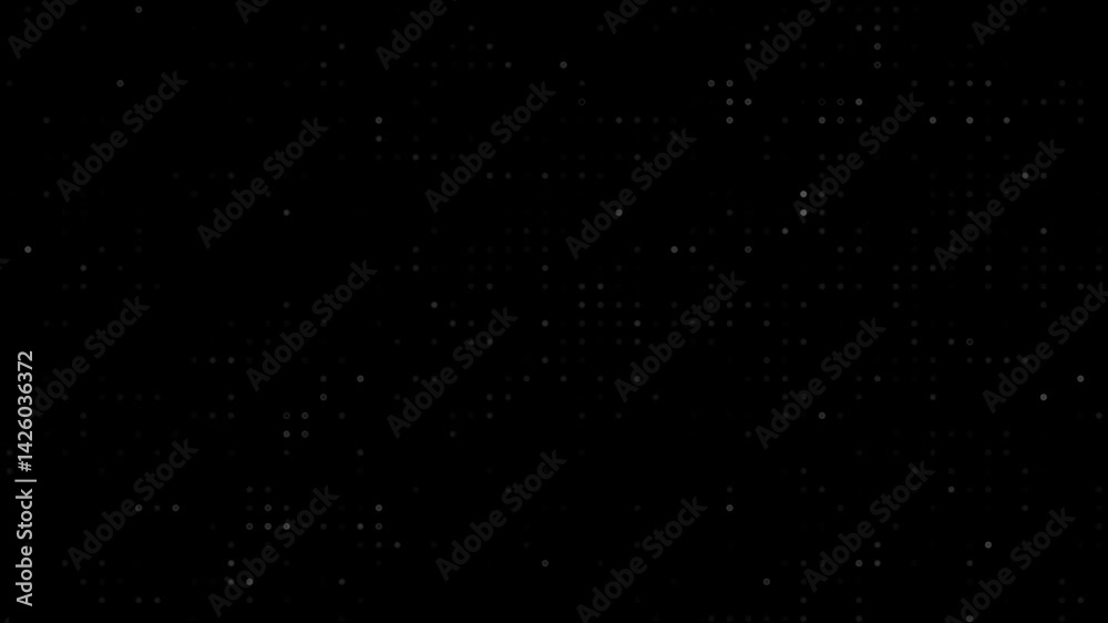 high technology digital halftone moving dots and points tunnel loop animation, vintage retro effect abstract background