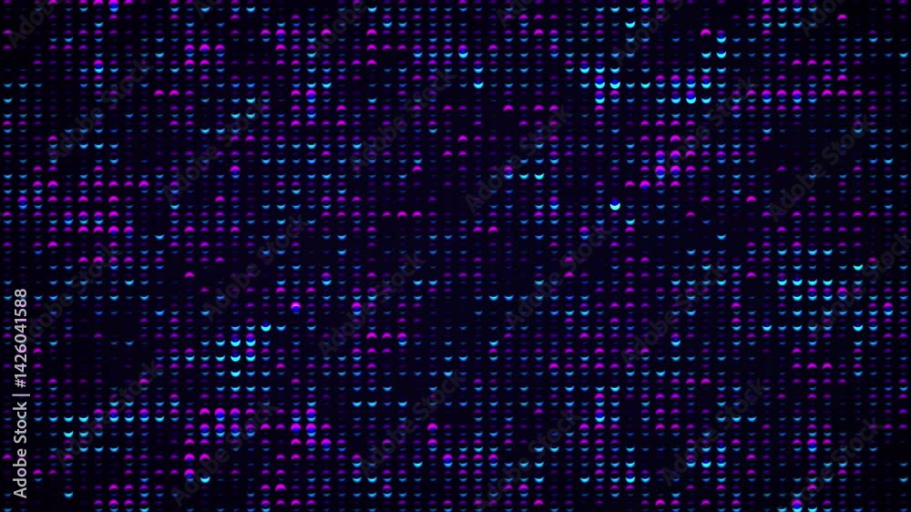 high technology digital halftone moving dots and points tunnel loop animation, vintage retro effect abstract background