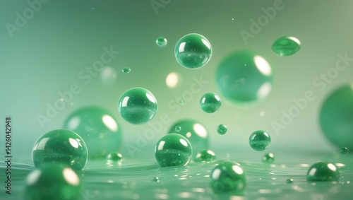 Wallpaper Mural Fresh Breath of Green Bubbles in Turquoise Waters Torontodigital.ca