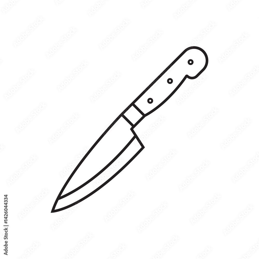 knife line icon