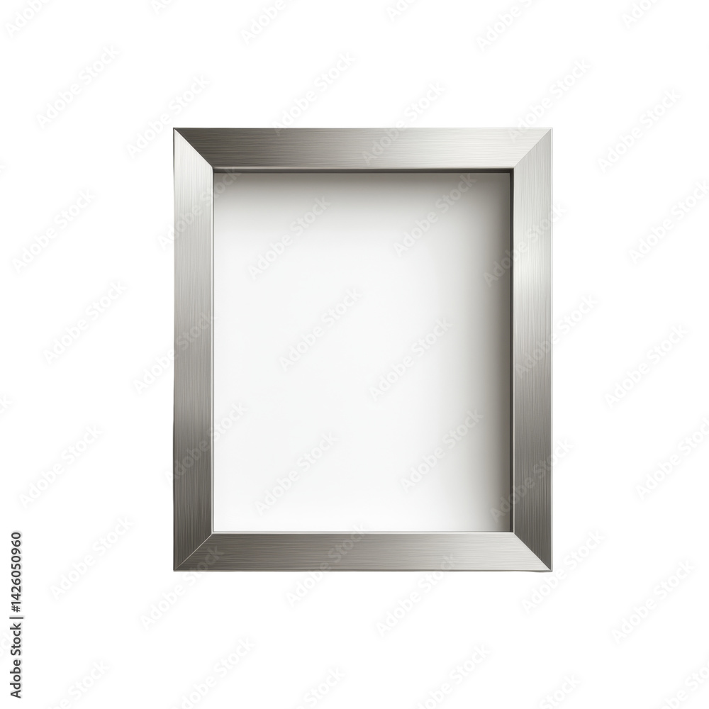 Sleek silver metal frame with a smooth finish for art or photos Sleek silver metal frame with a smooth finish for art or photos