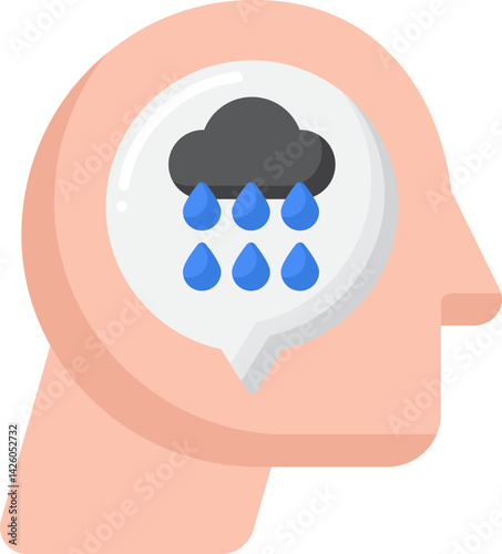 apathy illustration on a white background