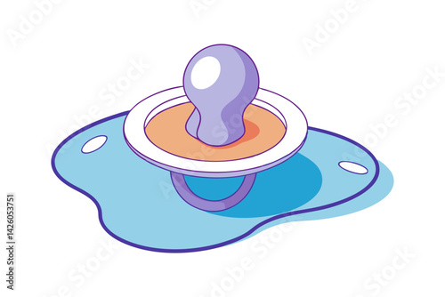 Baby Pacifier Icon with Simple Design