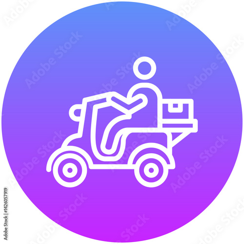 Delivery On Bike Icon