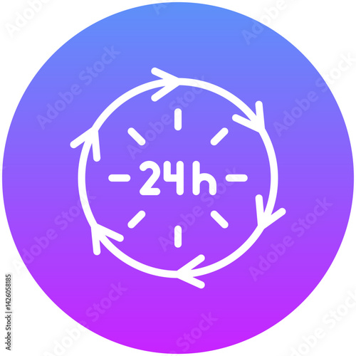 Round The Clock Icon