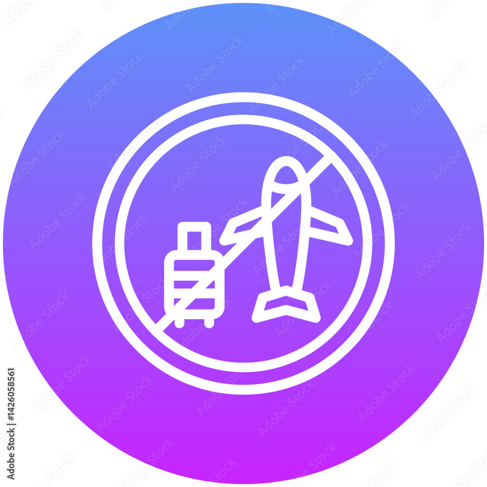 Travel Restrictions Icon Travel Restrictions Icon