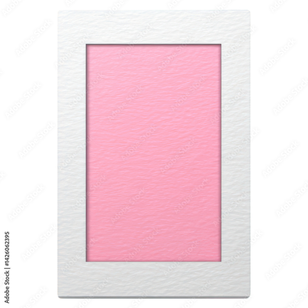 Fototapeta premium Blank Pink Frame Mockup for Photos and Artwork Display, isolated on transparent background.