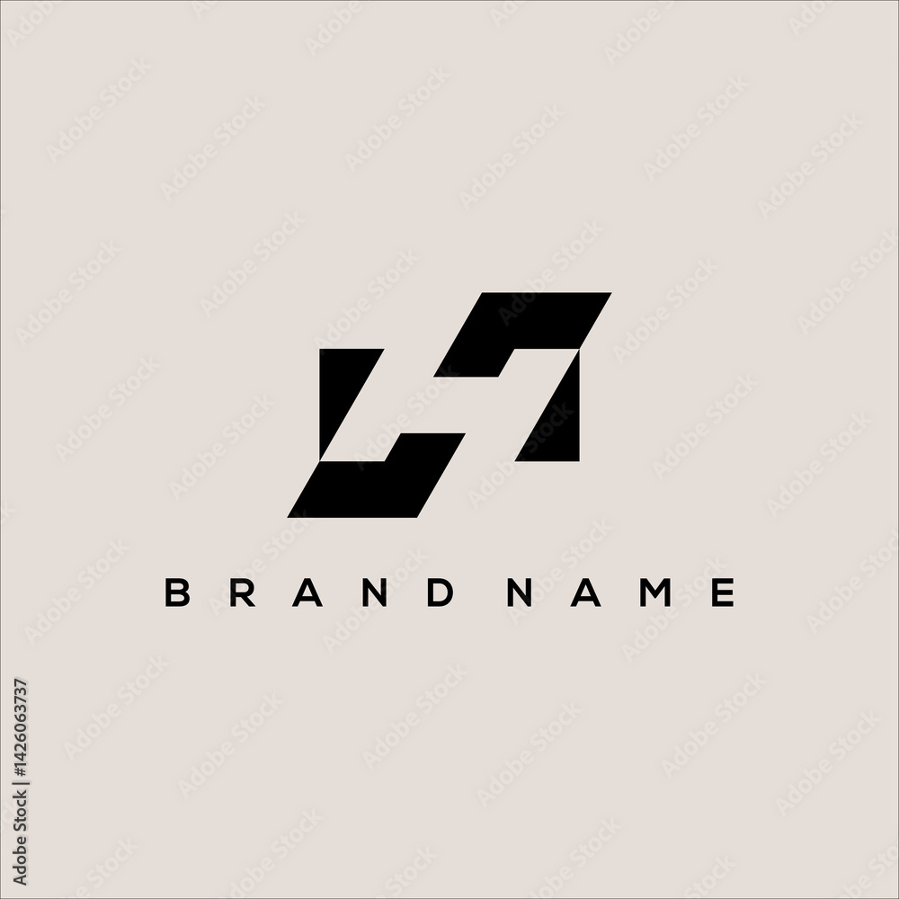 Fototapeta premium initial H technology geometry logo vector