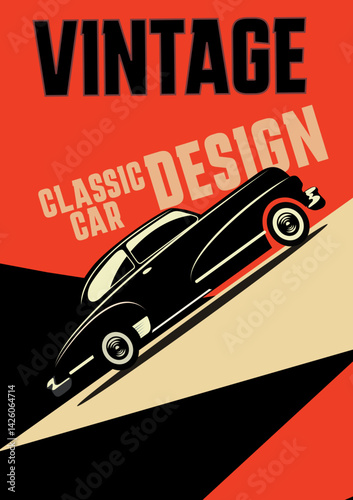 vector illustration of an abstract car