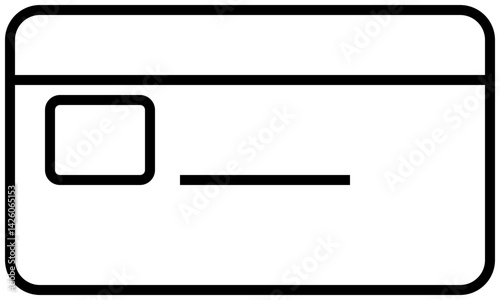 Credit Card Icon for Financial and Payment Systems