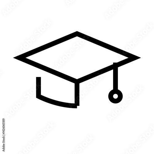 Graduation Cap Icon for Education and Academic Themes