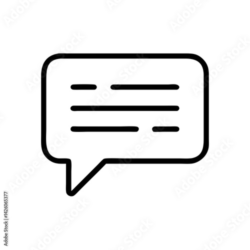 Chat Bubble Icon for Messaging and Communication